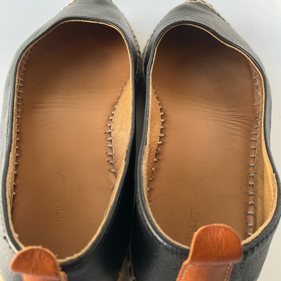 Matt Bernson Valencia Black Leather Espadrilles Size 6 Made in Spain - Picture 10 of 14